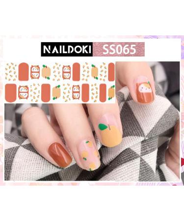 NAILDOKI Nail Stickers - 6 Sheets x 22 Pieces Full Wraps Self-Adhesive Gel Nail Art Decals - Buy Online on GoSupps.com