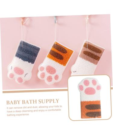 TOYANDONA Bath Cotton Shower Puff Sponge Soft Bath Sponge Cartoon Bath Bath Exfoliating Mitt Shower Mittens Wash Bath Towel Hydrophilic Animal Toddler Bagne Orange 12.5X7.5X2CM - Buy Online on GoSupps.com
