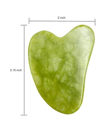 Gua Sha Gua Sha Facial Tool Guasha Tool for Face Guasha Natural Jade Stone Light Green - Buy Online on GoSupps.com