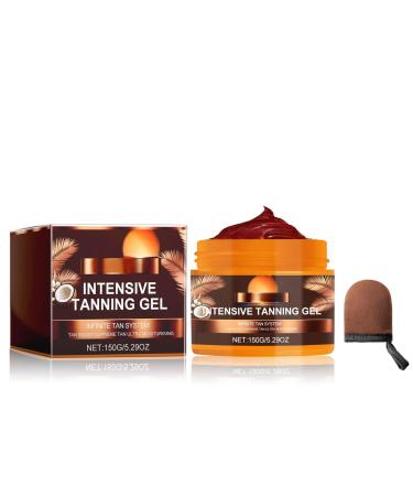 Bploar Intensive tanning gel tanning cream for the sun waterproof for longlasting tanning fast tanning selftanning gel for face and body 150 g