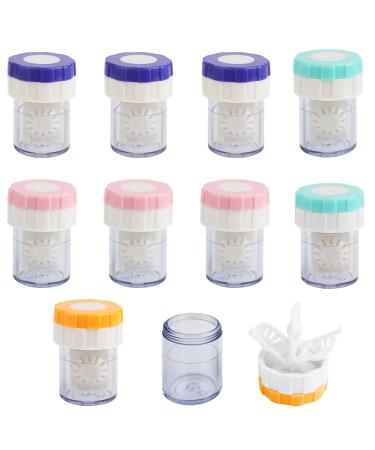 Homury contact lens container contact lenses container set: 10 pieces of color contact lenses storage with tweezers and suction cups lenses glasses cleaning box contact lenses storage - Buy Online on GoSupps.com