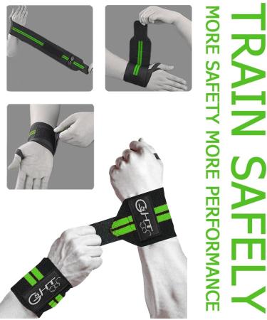G5 HT Sport Professional Wrist Bandages for Men & Women | Premium Wrist Wraps for Bodybuilding Powerlifting CrossFit & Calisthenics | Black/Neongr n - Buy Online on GoSupps.com