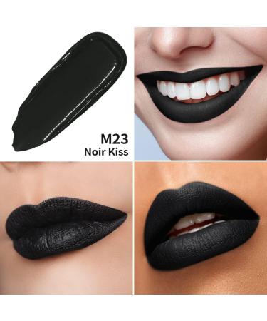 Oulac Liquid Matte Lipstick Set Black and Red Lipsticks Long Lasting with Kiss Right Intensive Color Delivery Precise Applicator Matte Finish M01 + M23 - Buy Online on GoSupps.com