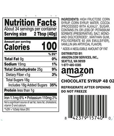 Happy Belly Chocolate Syrup 48 Ounce - Premium Quality Amazon Brand - Buy Online on GoSupps.com