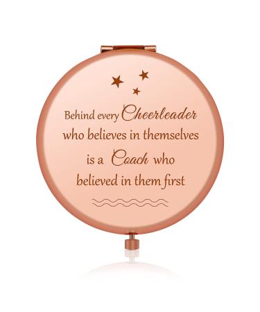 Jielahua Cheer Coach Gift Cheerleader Gifts Appreciation Gift for Cheerleading Coach Rose Gold Compact Mirror Cheer Mom Gift Retirement Gift Thank You Gift for Cheer Coaches Pocket Makeup Mirror - Buy Online on GoSupps.com
