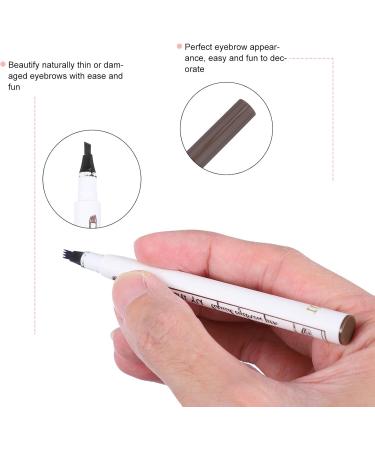 DECHOUS 2 pi ces Crayon Sourcils Microfourchette Imperm able Set Maquillage Semi-permanent Longue Tenue Naturel Chestnut - Buy Online on GoSupps.com