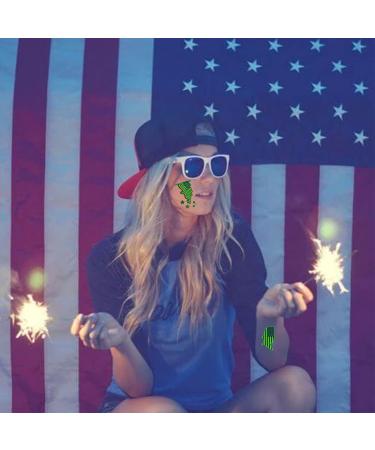 Ooopsiun 4th of July Temporary Tattoos - Patriotic American Flag Independence Day Tattoos (11 Sheets) - Buy Online on GoSupps.com
