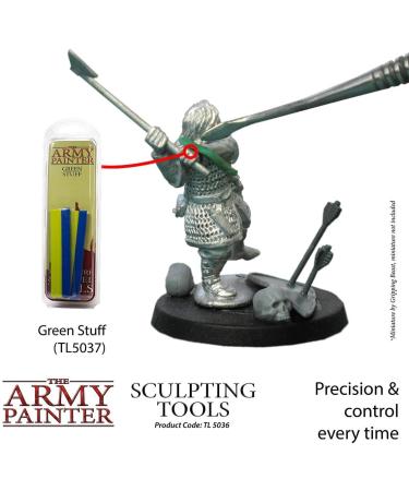 Army Painter Clay Sculpting Tools Set - Stainless Steel Dab Tool for Modeling Miniatures - Green Stuff Putty Tool - Buy Online on GoSupps.com