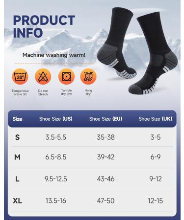 Benirap Cotton Sports Socks for Men & Women | Hiking Running & Bike Socks (6 Pairs) | Breathable Reinforced Design - Sizes 35-50 - Buy Online on GoSupps.com