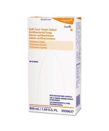 Diversey 5930637 Soft Care Antiseptic Skin Cleanser Foam Unscented 800mL Cartridge 6/Ctn