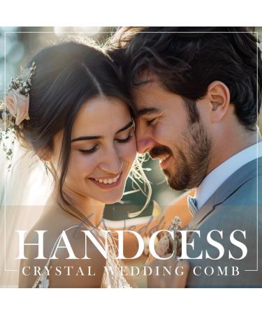 Handcess Bridal Wedding Flowers Hair Comb Gold Crystal Hairpiece Rhinestone Bridal Side Combs Wedding Hair Accessories for Women and Girls - Buy Online on GoSupps.com
