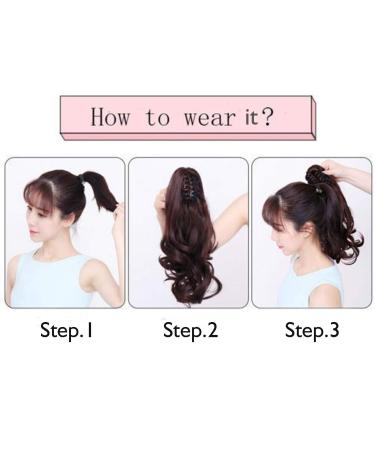 18 Medium Brown Curly Ponytail Extension Claw - Clip in Hairpiece for Women - Buy Online on GoSupps.com