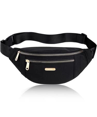 Fanny Packs for Women Belt Bag Waist Bag Running Belt for Outdoors Sports Festival Black