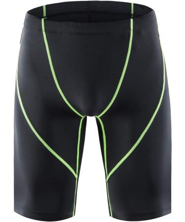 Beroy Men's Compression Shorts with Pocket - Green Line | Medium - Buy Online on GoSupps.com