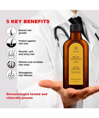 AVYANNA Argan Oil Hair Treatment | Organic Hair Growth & Anti-Frizz | Root Thickening Tonic for All Hair Types & Beard Conditioner - Buy Online on GoSupps.com