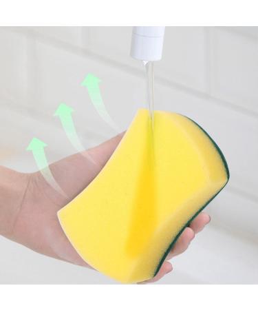 Clisted 240Pcs Multi-Purpose Double-Faced Sponge Scouring Pads Dish Washing Scrub Sponge Stains Removing Cleaning Scrubber Brush - Buy Online on GoSupps.com