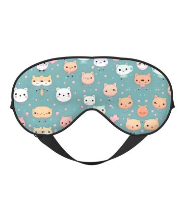 Cute Fox Eye mask Soft Elastic and Adjustable Nighttime Comfort Sleeping mask Suitable for Both Men and Women