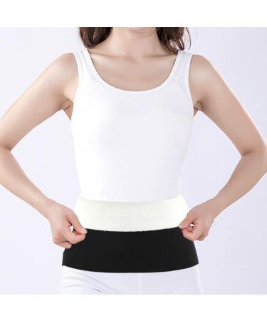 Shop Warm Soft Cashmere Waist Kidney Binder Support Belt for Men & Women - Breathable Thermal Waistband in Black Large Size - Buy Online on GoSupps.com