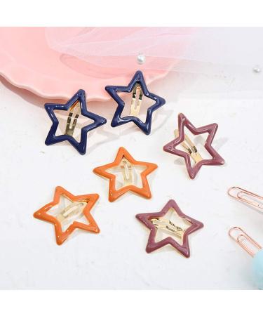 Pinksee 12 Pcs Star Metal Snap Hair Clips | Hair Barrettes for Women and Girls - Buy Online on GoSupps.com