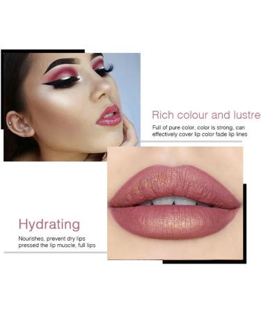 METINFUS Lipstick - Shiny Metallic Finish - Moisturizing Gloss - With Shiny Surface - Creamy Texture - Lip Care for Moisturizing Lips - Long Lasting (01#) - Buy Online on GoSupps.com