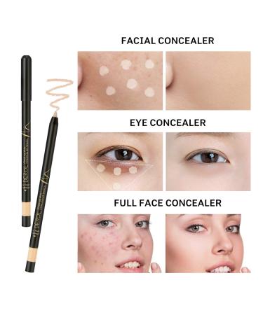 KISSIO Concealer Pencil - Under Eye and Acne Cover, Freckles Brightener, Waterproof Long-lasting Formula (02#NATURAL) - Buy Online on GoSupps.com