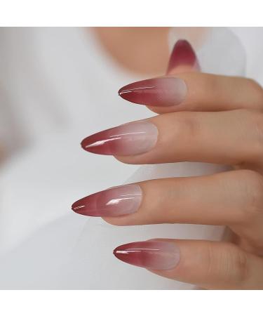 20Pcs Nail Wrap Semi Cured Gel Nails Strip Full Wraps Gel Nail Stickers Self-Adhesive Gel Nail Wrap Stickers Decals - UV/LED Lamp Required Blush Gradient - Buy Online on GoSupps.com