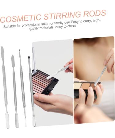 4 pi ces B tonnets M lange Maquillage Acier Inoxydable Outils Cosm tiques Doubles Embouts pour Manucure M lange Fond de Teint Blush Ombre Paupi res Couleur L vres Accessoires - Buy Online on GoSupps.com
