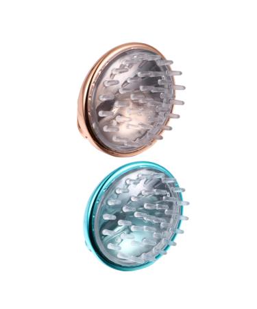 Foytoki 2 pieces Shampoo Massageham Hair Scaling Peeling Massage Shampoo Peeling brush head massage washer hair scalp brush head W scher bathroom hair scalp massage device shampoo
