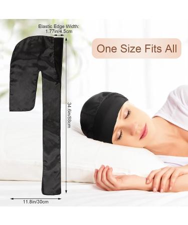 4-Piece Silk Hair Wrap Set for Sleeping - Satin Edge Scarf & Bonnet - Multicolor Silk Sleep Cap for Women & Girls - Buy Online on GoSupps.com