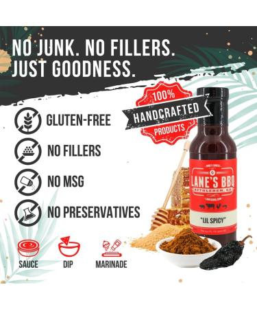 Lane's BBQ 'Lil Spicy' Sauce - 382g (13.5 oz) - Buy Online on GoSupps.com