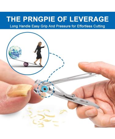 Extra Wide Jaw Toenail Clippers for Men - Heavy Duty Nail Cutter with Long Handle for Thick Nails - Perfect Gift for Dad & Seniors - Buy Online on GoSupps.com