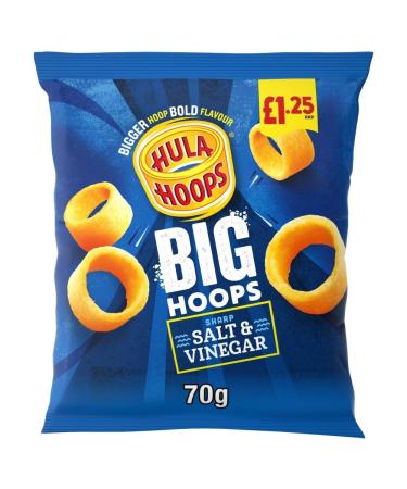 Hula Hoops Big Hoops Salt & Vinegar Crisps 70g x 20 Bags