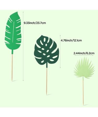 7 Pieces Tropical Palm Leaves Cake Toppers Palm Leaf Jungle Greenery Cake Topper for Adult Birthday Cake Cupcake Summer Tropical Theme Hawaii Themed Baby Shower Wedding Party Cake Tropical Jungle - Buy Online on GoSupps.com