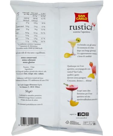 San Carlo Rustica Lot of 20 salted potato chips 20 x 50 g + Gourmet Italian Pulp 400 g - Buy Online on GoSupps.com