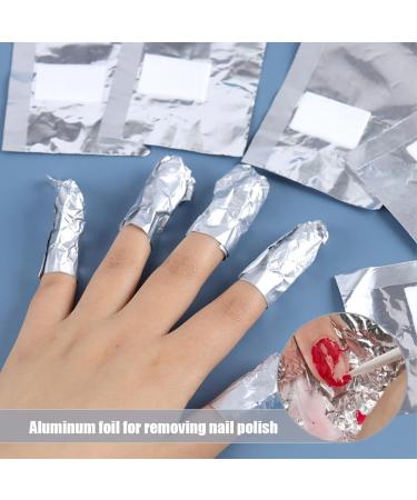  ZhangJJJJJJJ Pack of 100 foil sheets for gel nails with pre-attached lint-free cotton pads for manicures and pedicures - Buy Online on GoSupps.com
