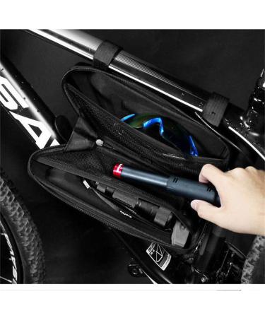 WILD MAN Rainproof Hard Shell Triangle Bike Saddle Bag - Black | For Road & Mountain Cycling - Buy Online on GoSupps.com