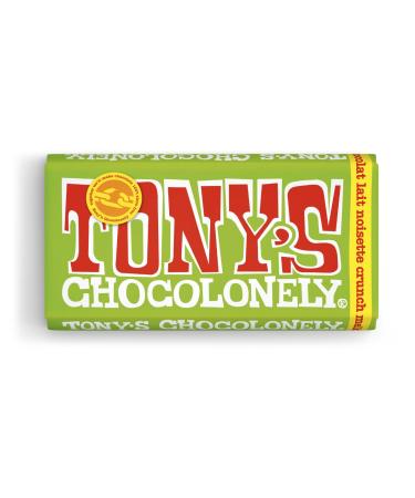 Tony's Chocolonely - Milk Hazelnut Crunch - 15 pieces x 180 grams - Fair Trade & Slavery Free - Enjoy Guilt Free
