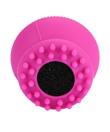 Facial Cleansing Brush Silicone Face Brush Handheld for Sensitive Delicate Dry Skin(Rose Red)