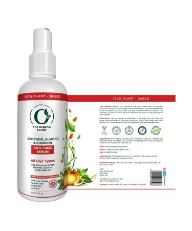 Organic Forest Anti Frizz Hair Serum for Women & Men 100% Chemical Free Vegan & Organic 50 ML for Dry Rough & Damaged Hair - Buy Online on GoSupps.com