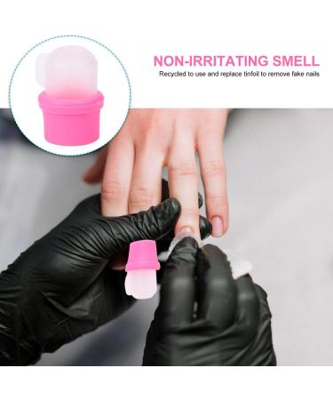DECHOUS 10PCS Nail Removing Covers Manicure Soaker Caps Reusable Durable PP Material for UV Gel Polish Removal - Buy Online on GoSupps.com