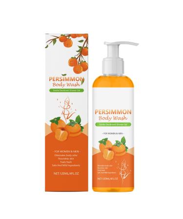TUOSHITONG Persimmon Body Wash for Strong Body Odor Refreshing & Moisturizing Deep Cleansing Purifying & Deodorizing Skin Nourishment Natural Deodorant Soap for Women & Men(120G)