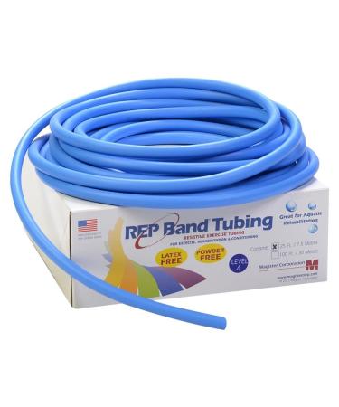 Resistive Exercise - Rep Latex-Free Tubing Blue (Level 4) 100' (100 ft) Blue - Level 4 resistance