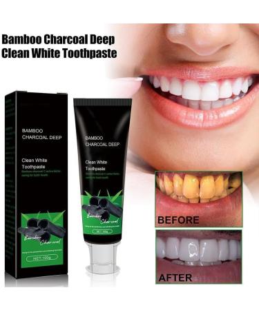 Bamboo Coal Deep Clean Toothpaste - Natural Activated Carbon for Fresh Breath & Stain Removal | 3-Piece Set - Buy Online on GoSupps.com