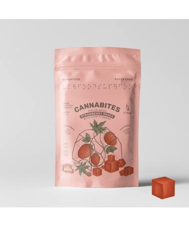 Cannabites - Freeze Dried Strawberry Snack with Hemp Flowers