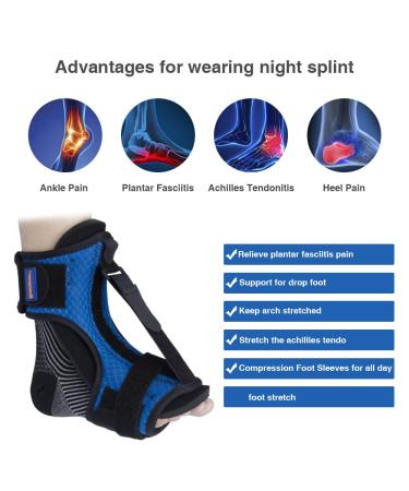 Plantar Fasciitis Night Splint & Compression Socks Set | Relief for Achilles Heel Pain - Buy Online on GoSupps.com