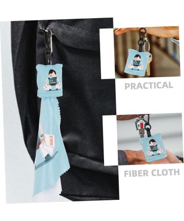 4pcs Keychain Glasses Cleaner - Portable Lens Wipes & Screen Cleaning Cloths for Glasses & Phones - Buy Online on GoSupps.com