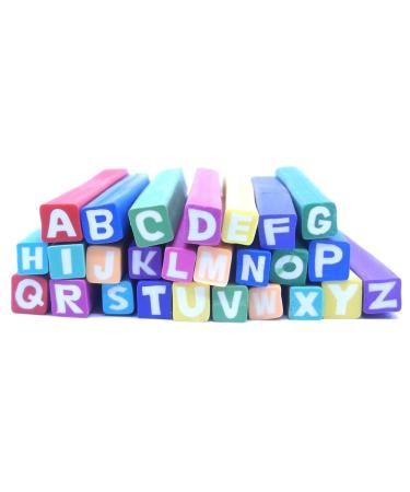 Warm Girl Mix A to Z Alphabet Polymer Clay Canes Fimo Canes 52pcs Mini Letter Kawaii Nail Deco Nail Art Earrings Making