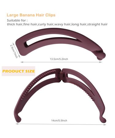 Eyegla 6-Piece Colored Banana Hair Clip Set for Thick Hair - Non-Slip Ponytail Holders for Women & Girls - Buy Online on GoSupps.com