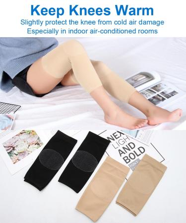 Knee Compression Sleeves for Men & Women - Lightweight Knee Pain Relief Brace Dancer Knee Pads Daily Use Knee Warmers (Black - Buy Online on GoSupps.com
