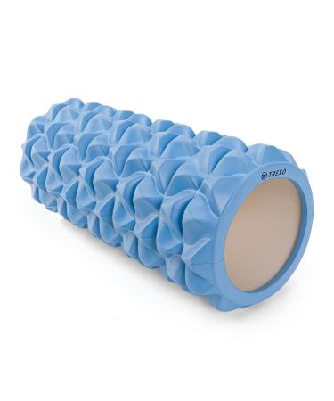 Trexo massage roller 33 x 14 cm foam roller for massage Foam scooters for muscle relaxation Rehabilitation or correction exercises up to 200 kg blue